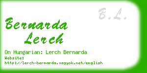 bernarda lerch business card